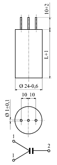 чертеж конденсатора K73-21